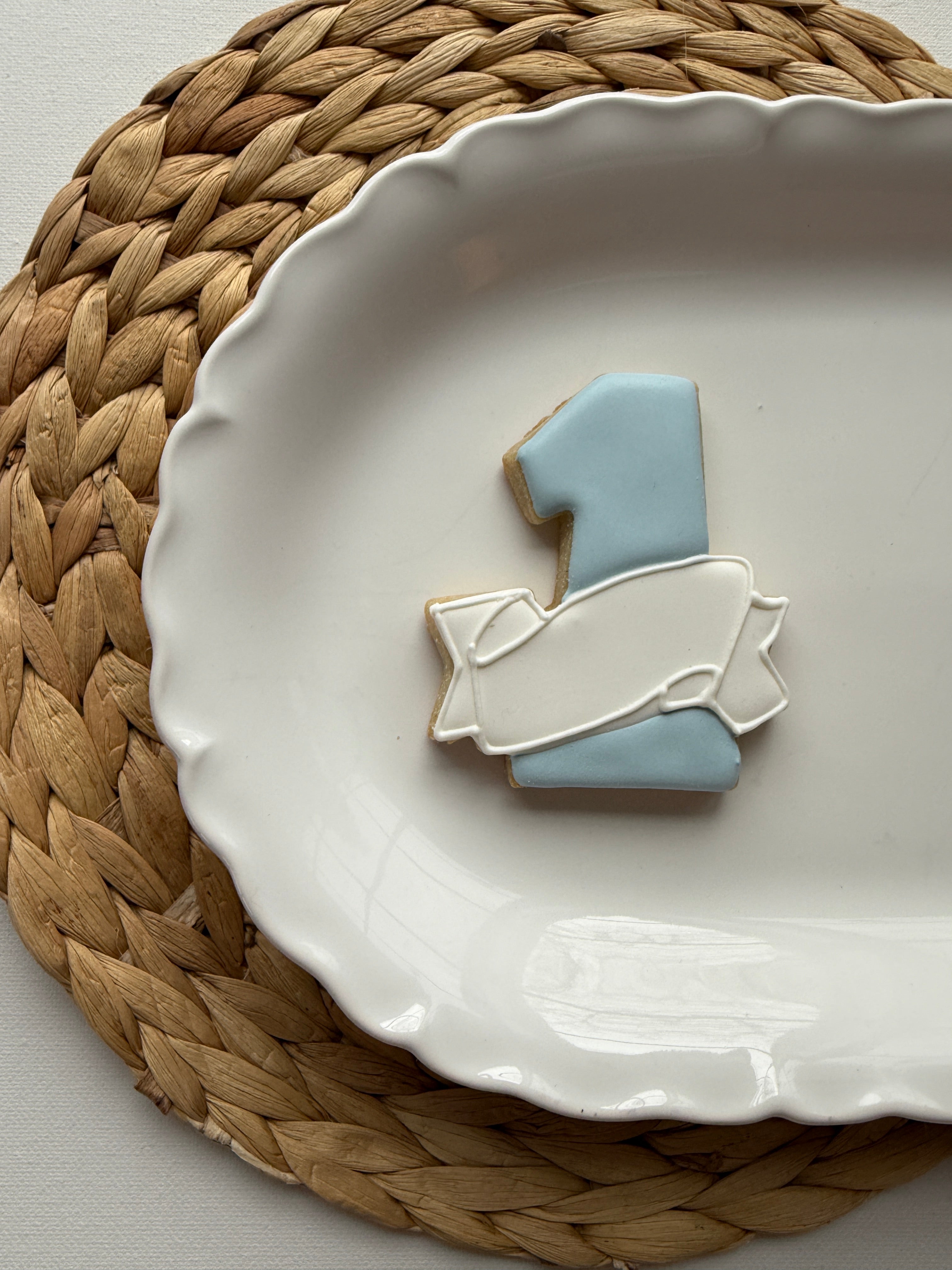 One with Banner Cookie Cutter